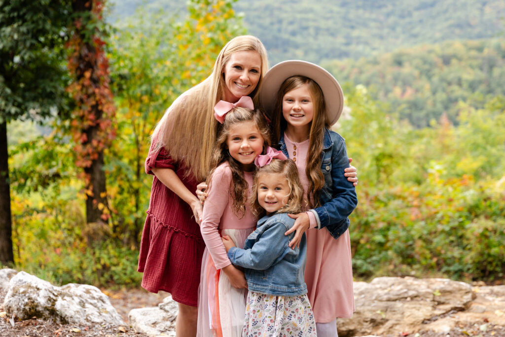 mother and daughters family portraits in cliff's valley sc