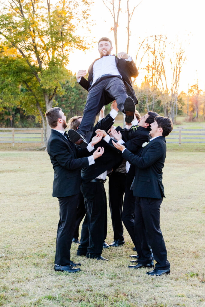 groomsmen portraits at belle's venue and farms wedding photos by jaime hausler photography