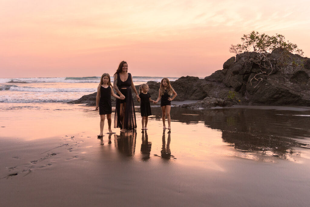 mother and daughters photoshoot costa rica