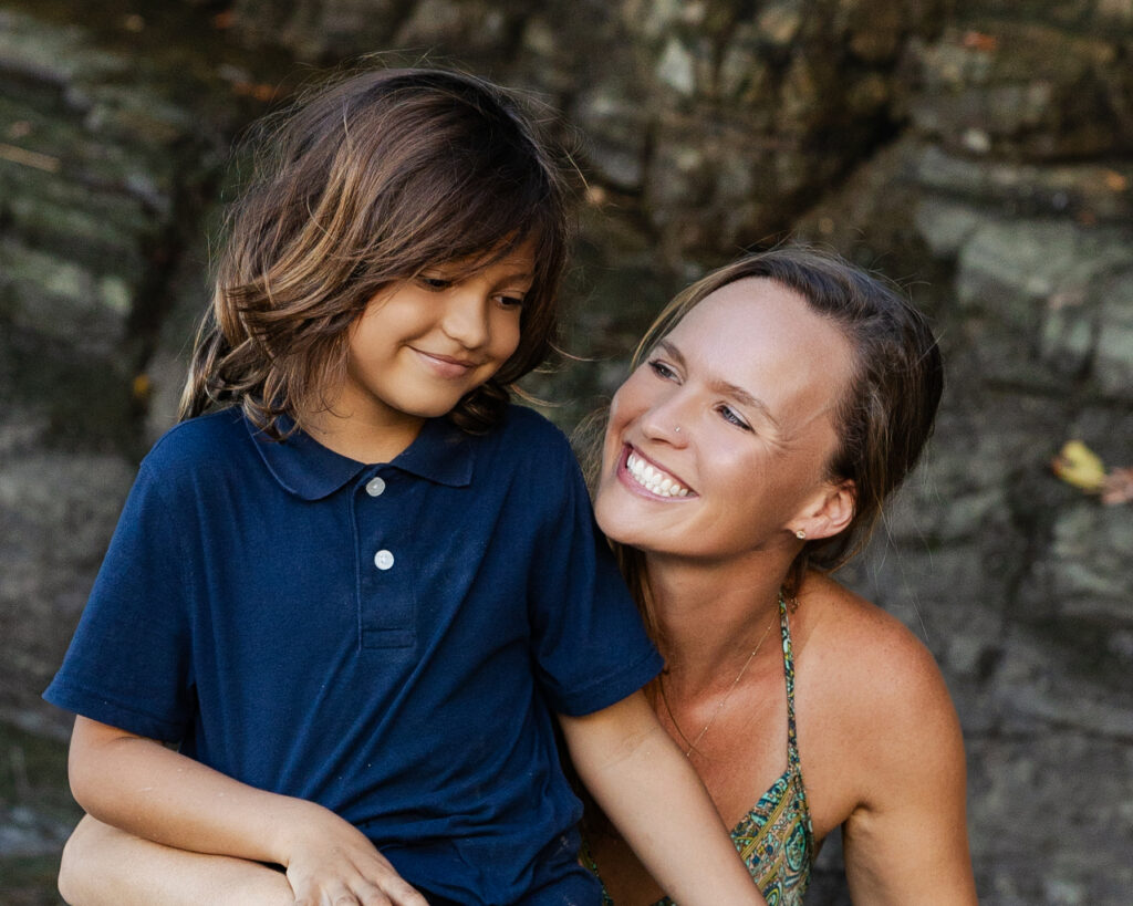 Mother and son family photos in uvita