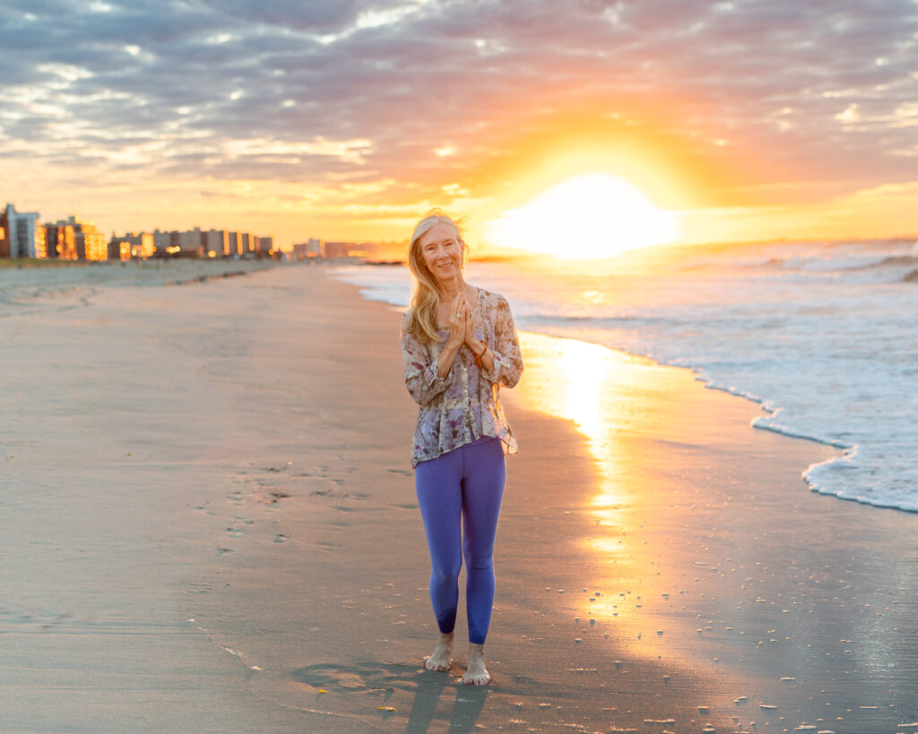 sunrise branding session for yoga photography