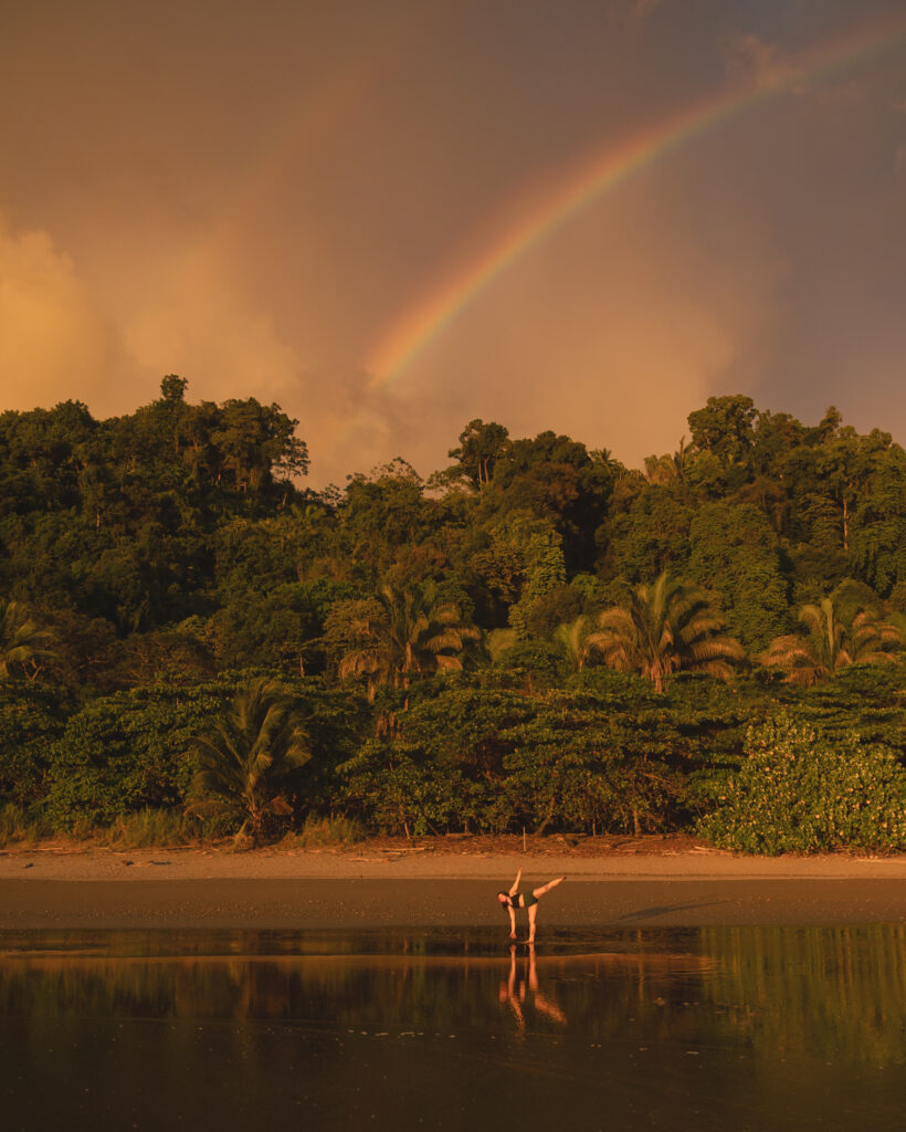 yoga photography at golden hour