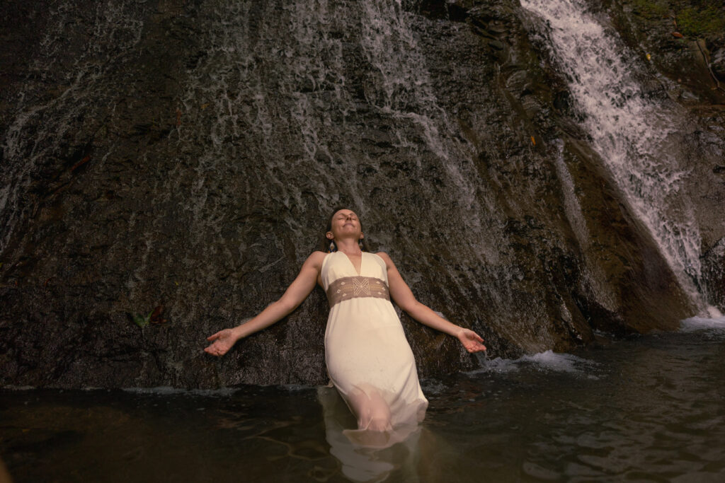 waterfall portraits in Costa Rica