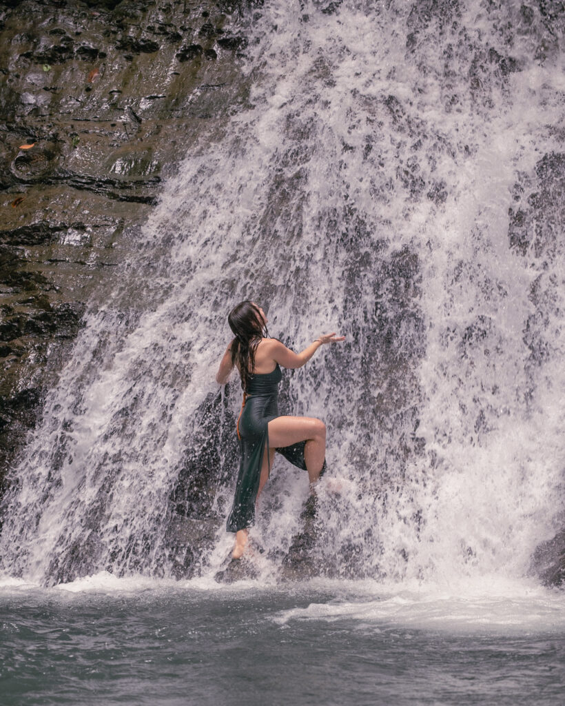 waterfall portrait in costa rica